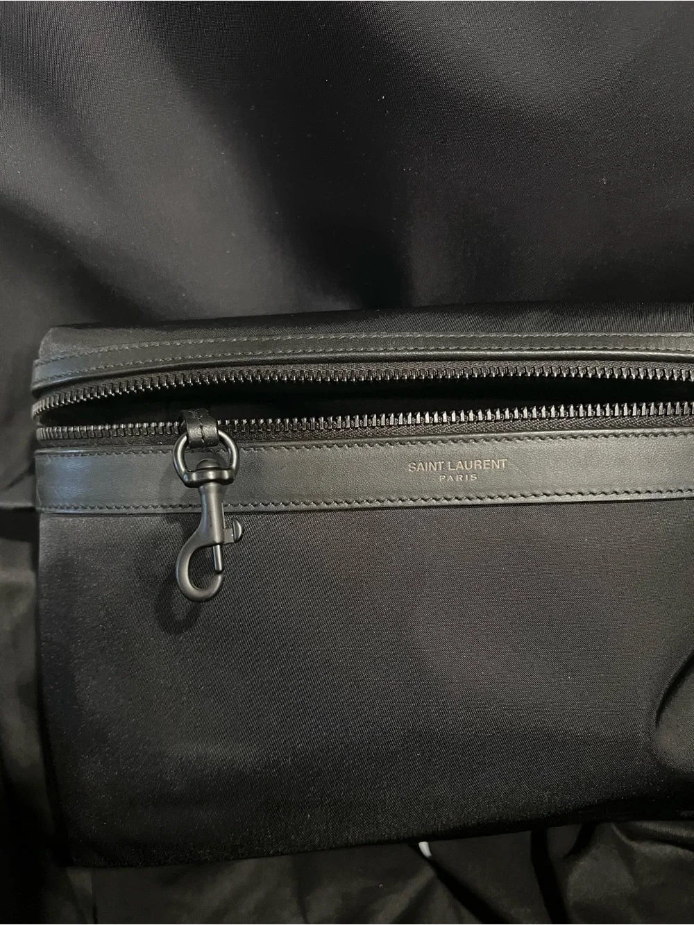 Saint Laurent City Black Nylon Backpack